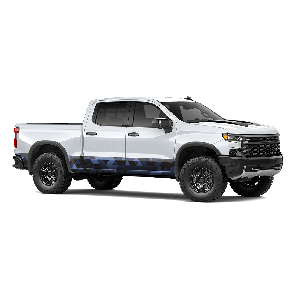 Triangle Blue Midnight Rocker Panel Wraps