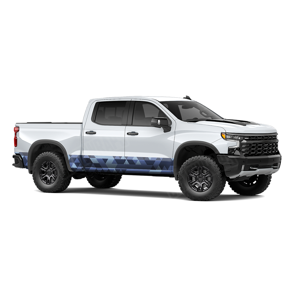 Triangle Blue Urban Night Rocker Panel Wraps