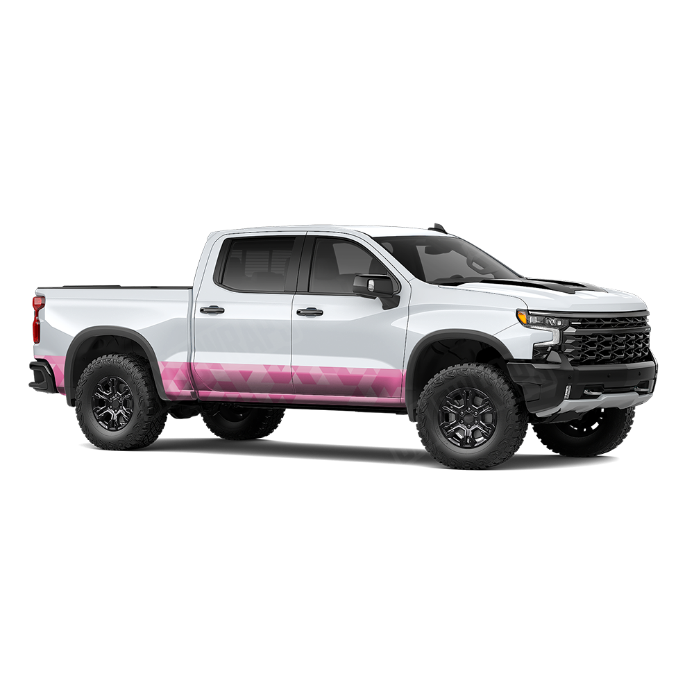 Triangle Elite Pink Rocker Panel Wraps