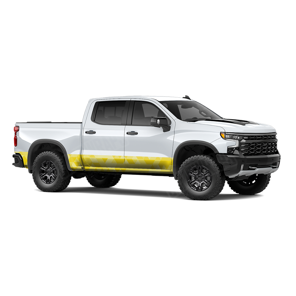Triangle Elite Yellow Rocker Panel Wraps