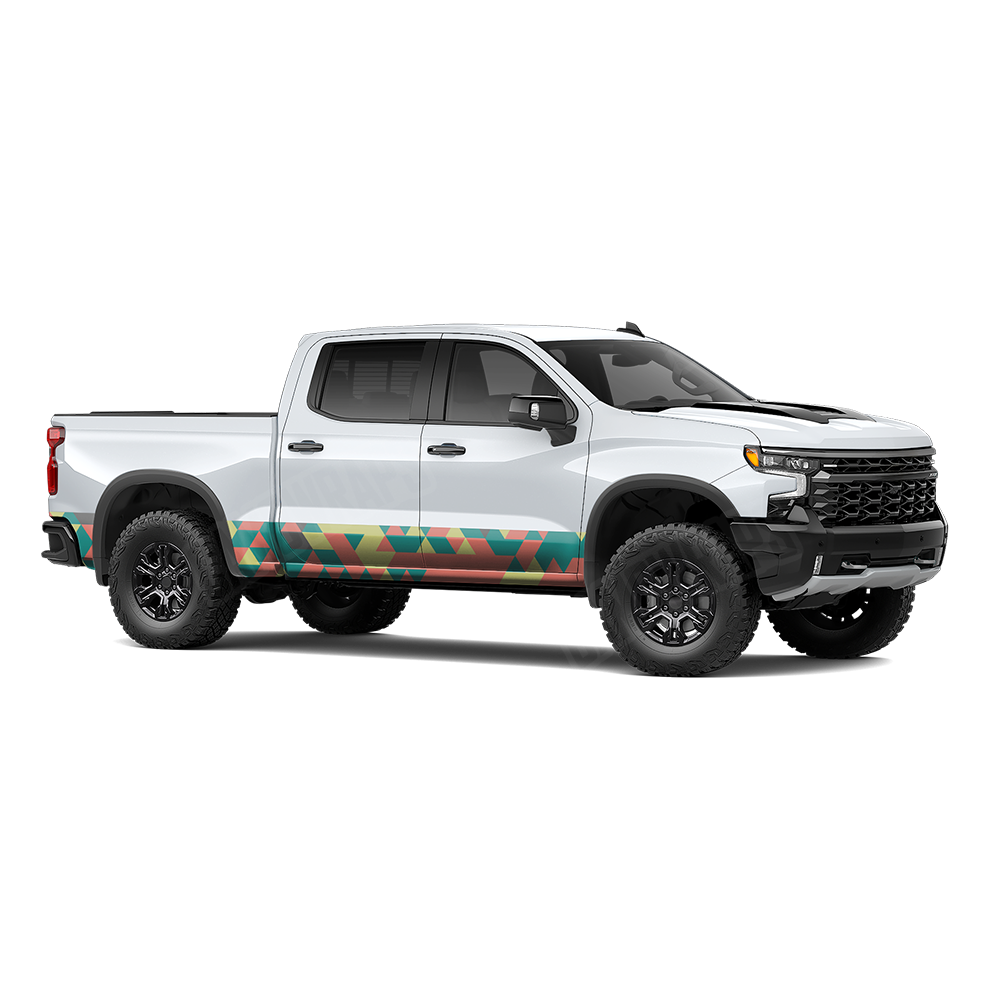 Triangle Fiesta Rocker Panel Wraps