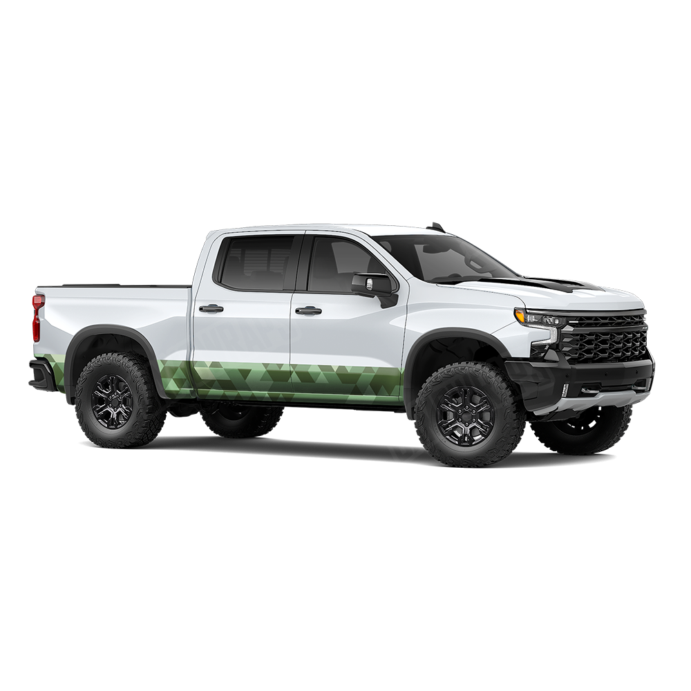 Triangle Pistachio Rocker Panel Wraps