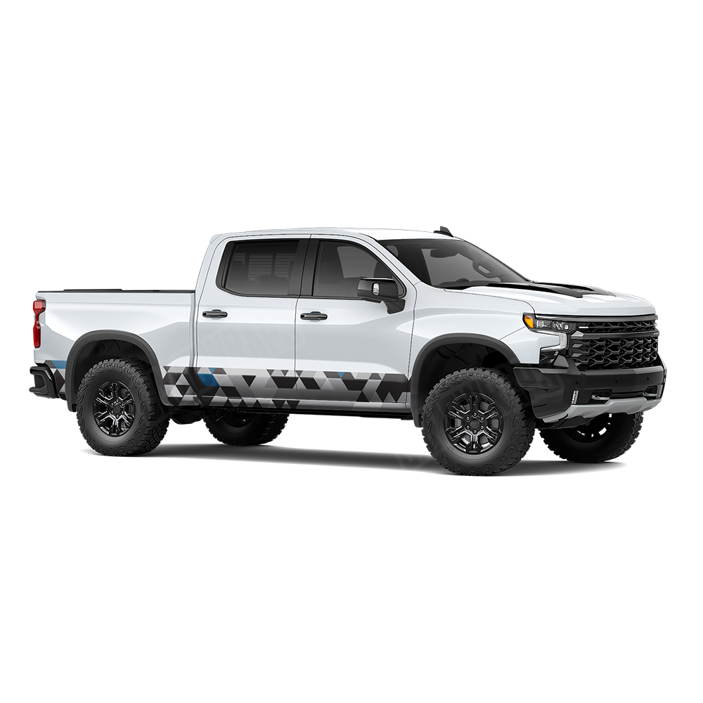 Triangle Urban Blue Rocker Panel Wraps