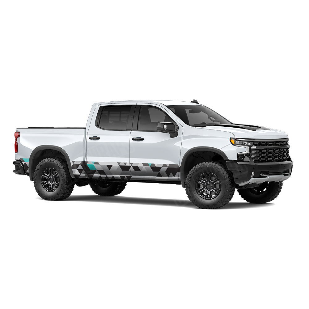 Triangle Urban Tiffany Blue Rocker Panel Wraps