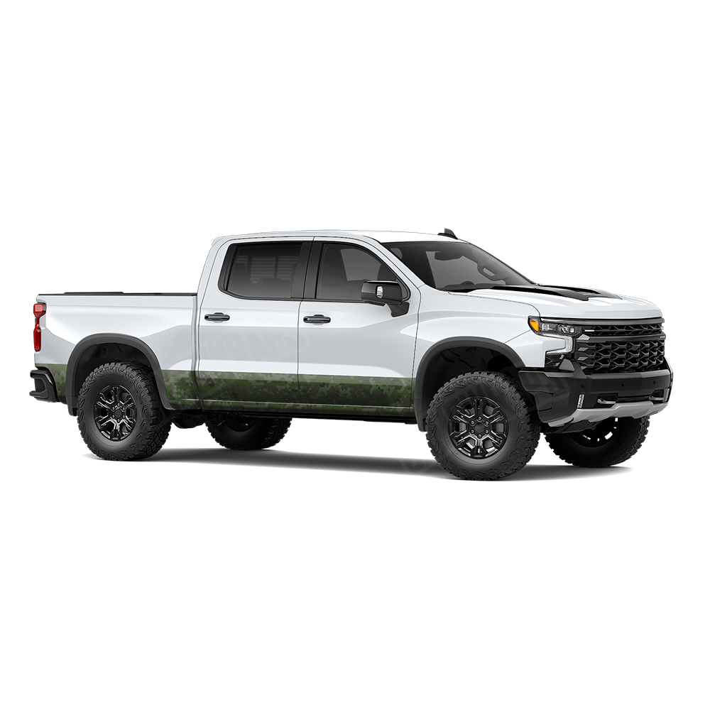 Triangle Army Dark Green Rocker Panel Wraps