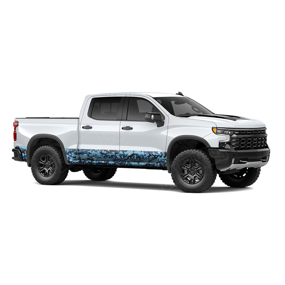 Triangle Baby Blue Rocker Panel Wraps