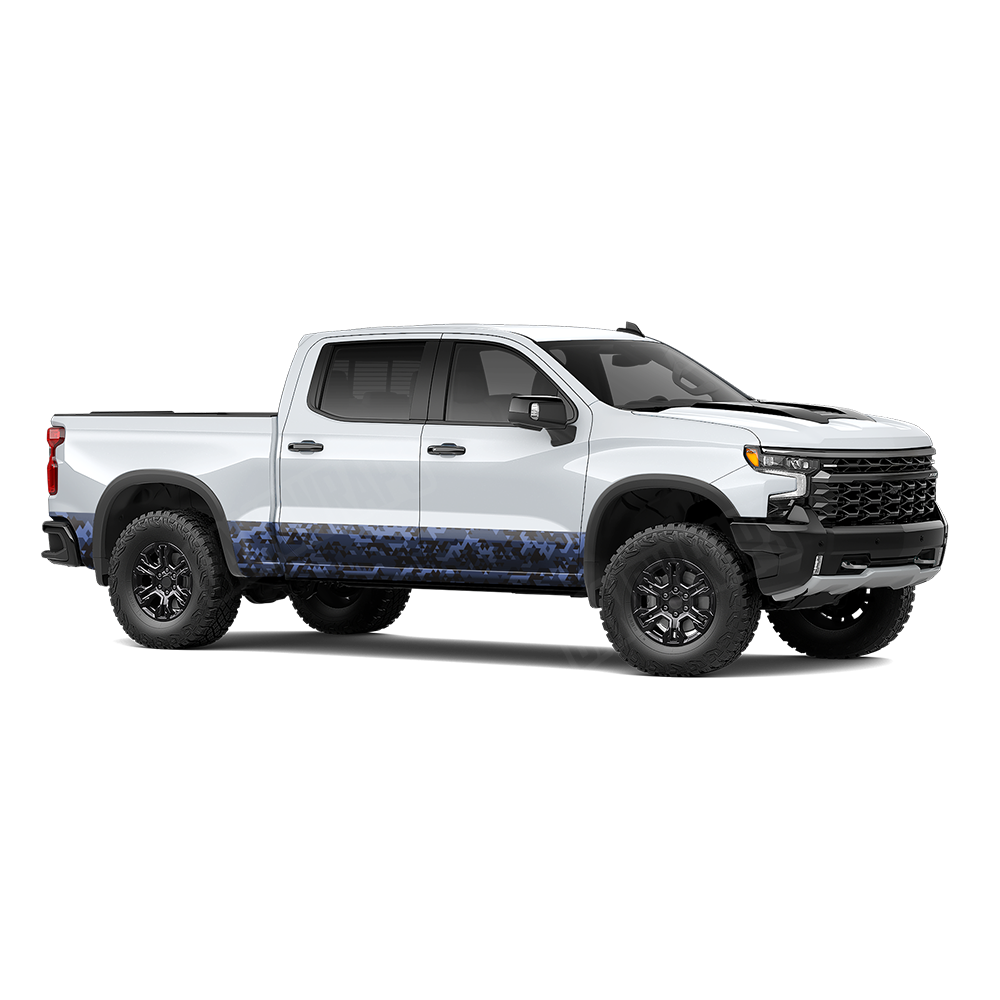 Triangle Blue Midnight Rocker Panel Wraps