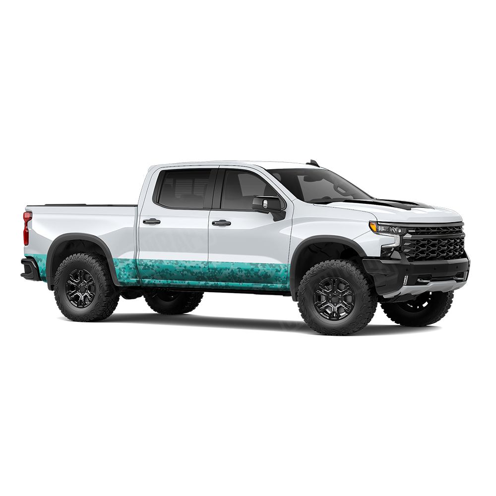 Triangle Elite Tiffany Blue Rocker Panel Wraps