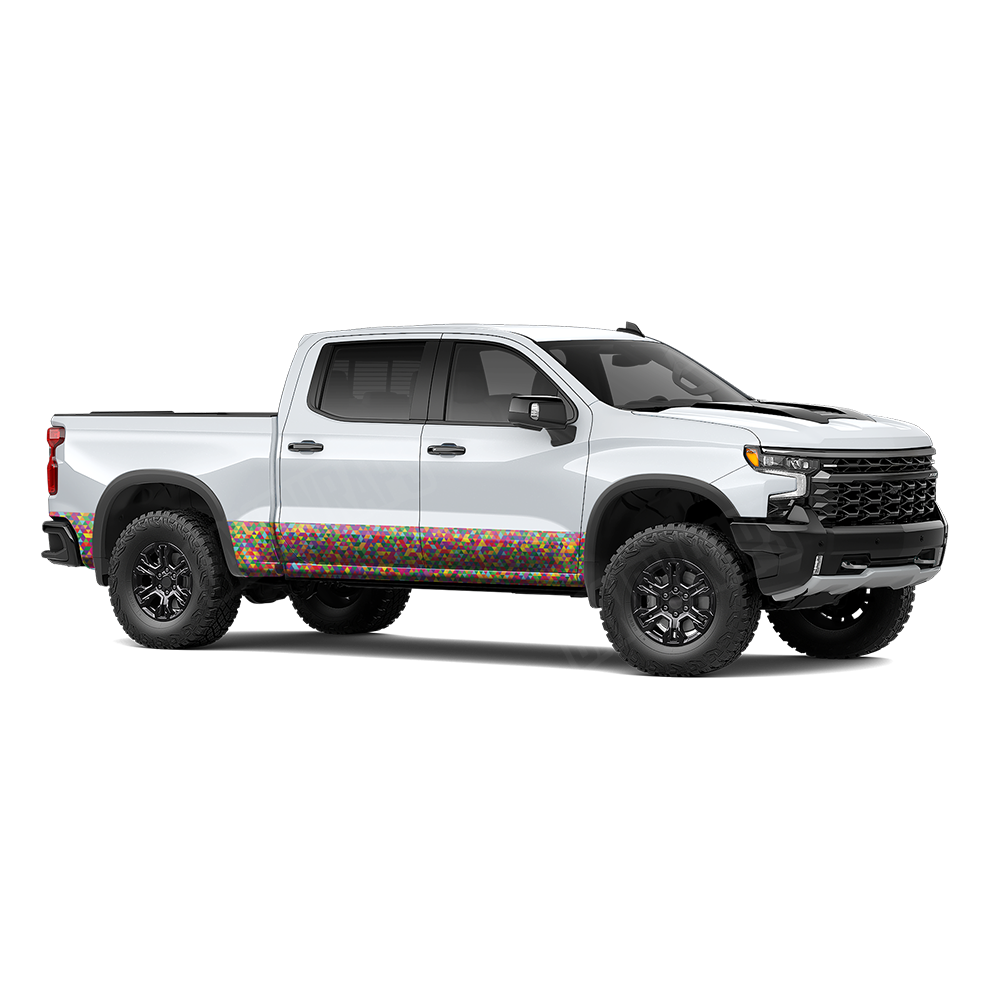 Triangle Multicolor Rocker Panel Wraps