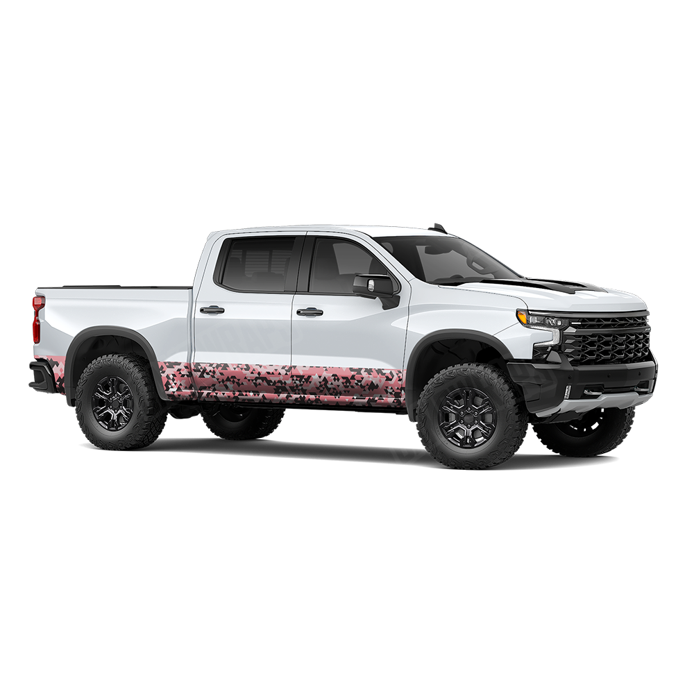 Triangle Pink Rocker Panel Wraps