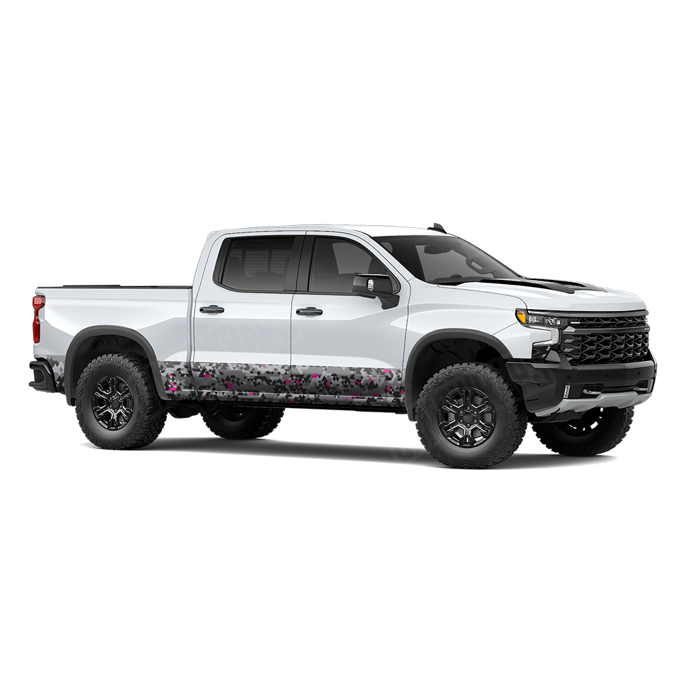 Triangle Urban Magenta Rocker Panel Wraps