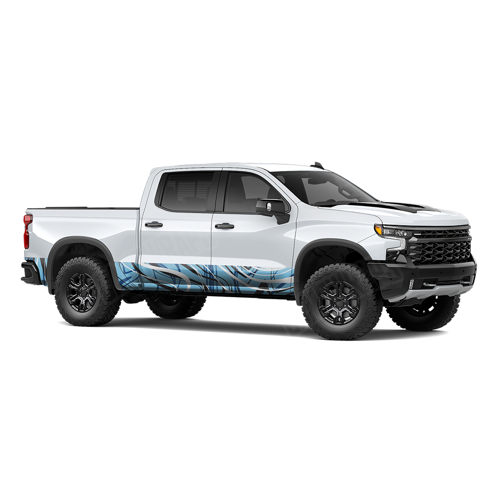 Liquid Smoke Baby Blue Rocker Panel Wraps