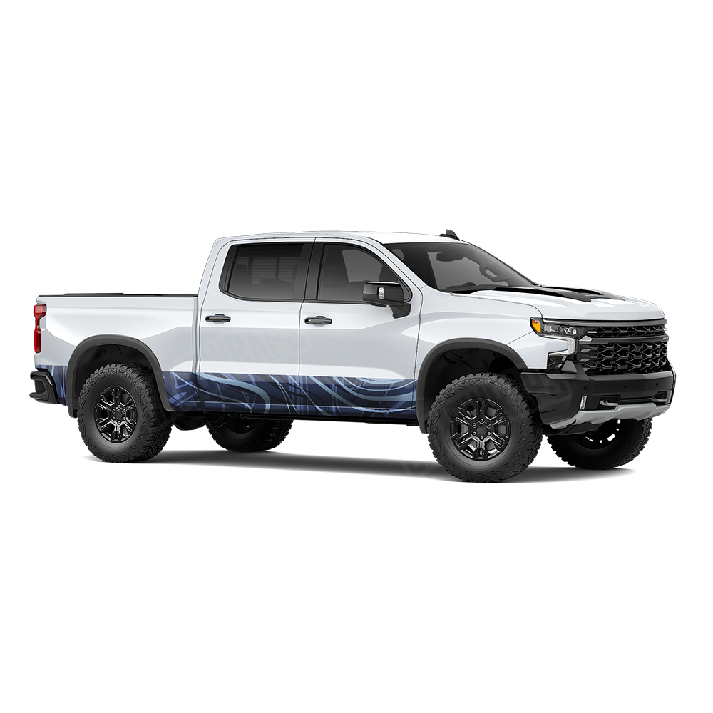 Liquid Smoke Blue Urban Night Rocker Panel Wraps
