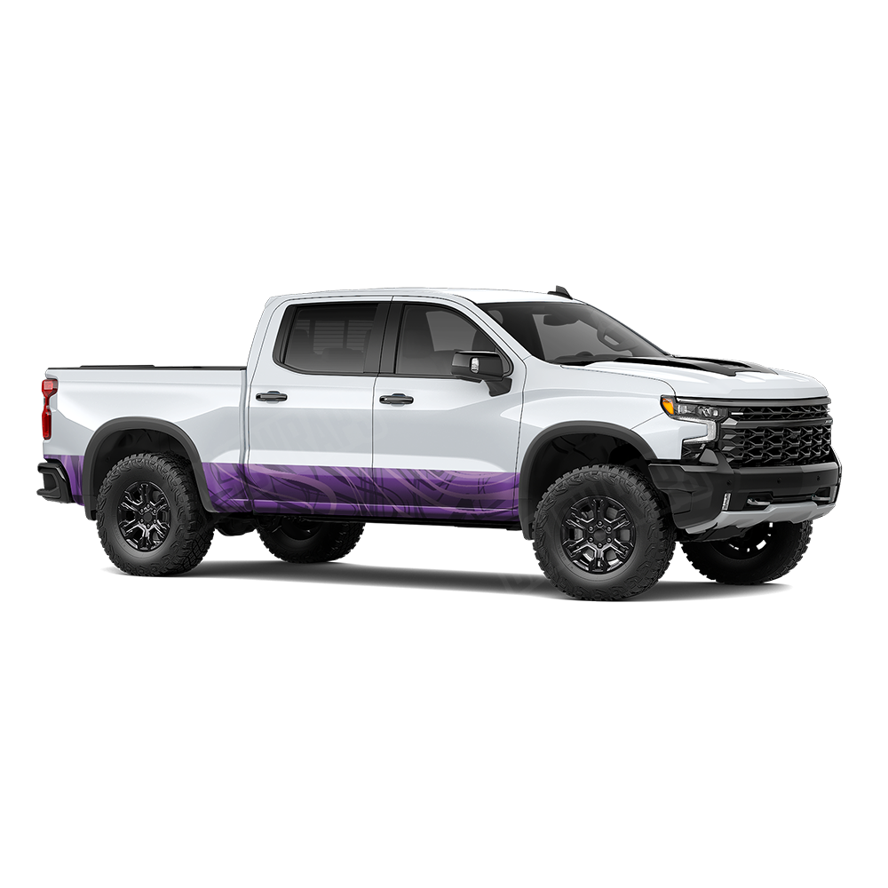 Liquid Smoke Elite Purple Rocker Panel Wraps