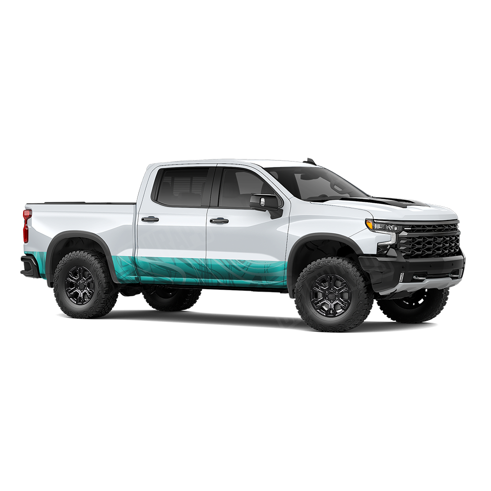 Liquid Smoke Elite Tiffany Blue Rocker Panel Wraps