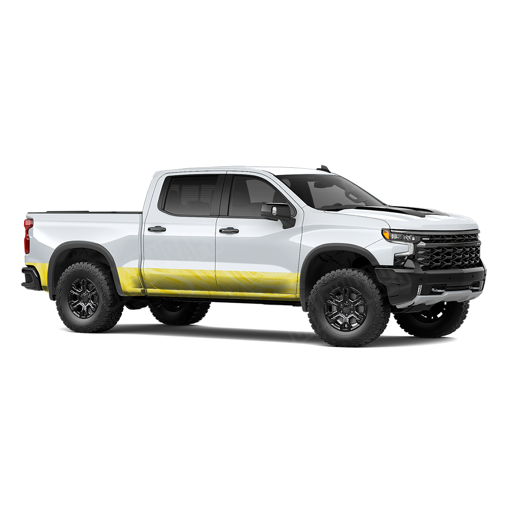 Liquid Smoke Elite Yellow Rocker Panel Wraps