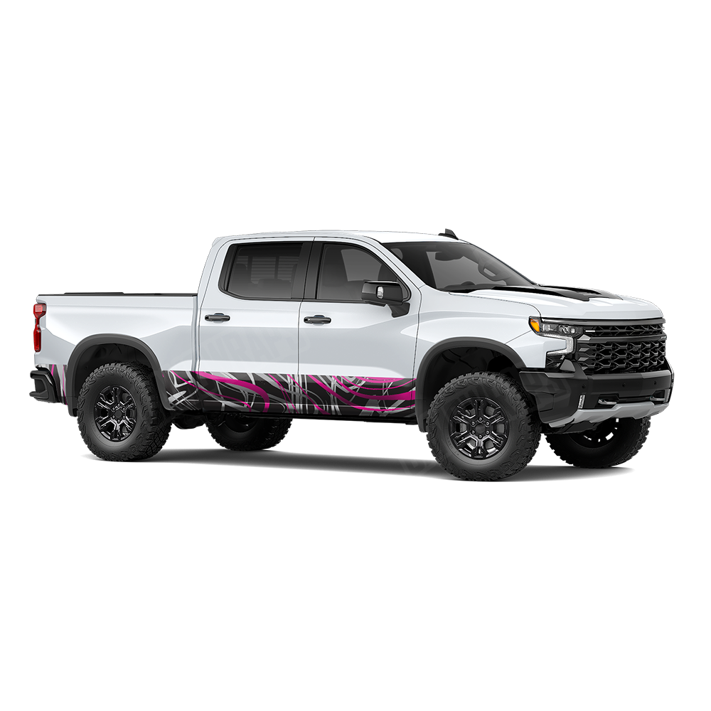Liquid Smoke Magenta Tiger Rocker Panel Wraps
