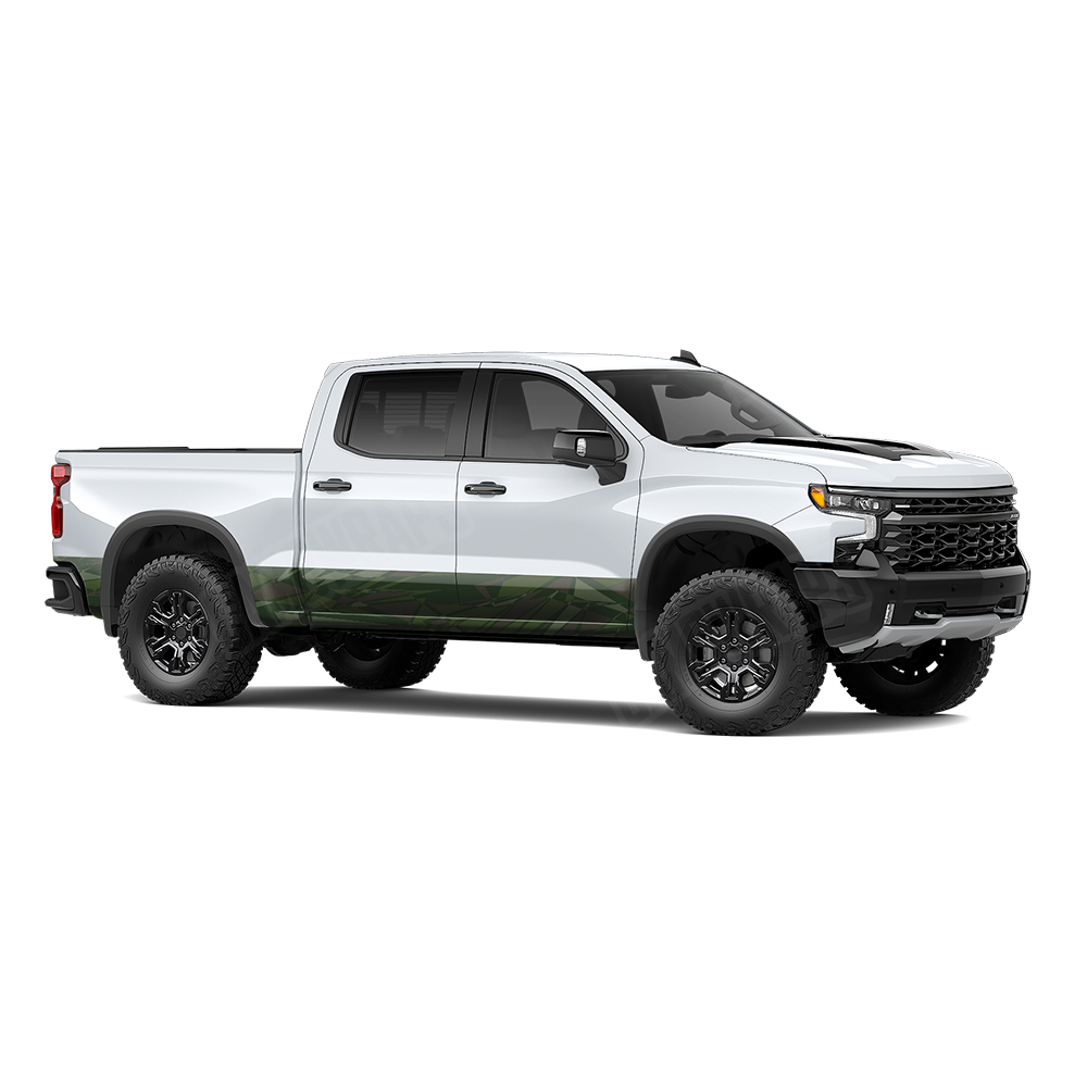 Sharp Army Dark Green Rocker Panel Wraps