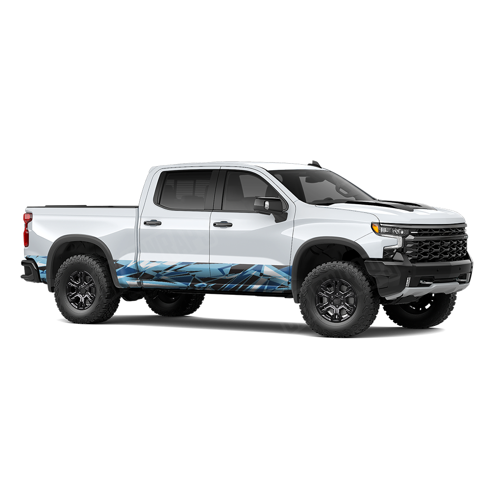 Sharp Baby Blue Rocker Panel Wraps