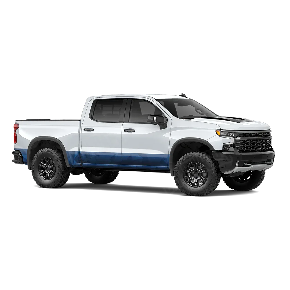 Shattered Elite Blue Rocker Panel Wraps