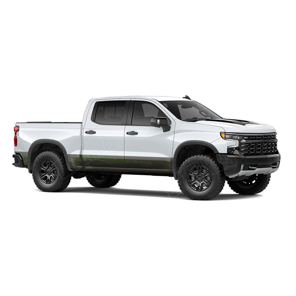 Shredded Army Dark Green Rocker Panel Wraps