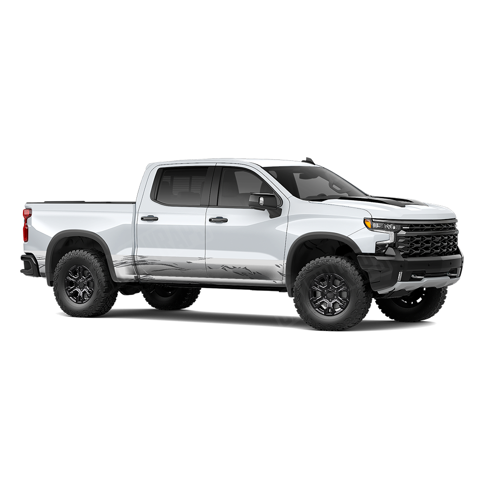 Shredded Snow Rocker Panel Wraps