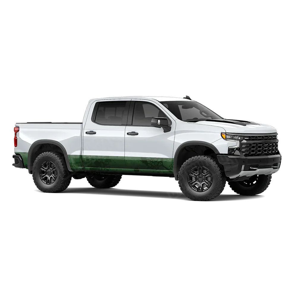 Tire Splatter Elite Green Rocker Panel Wraps