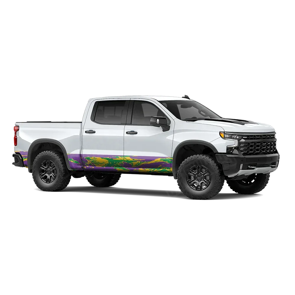 Vietnam Tiger Stripe Mardi Gras Rocker Panel Wraps
