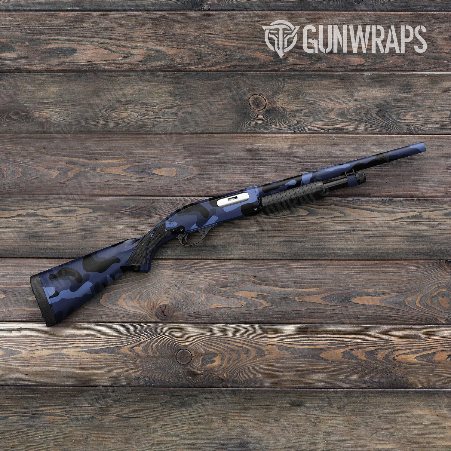 Classic Blue Midnight Shotgun Gun Skin Vinyl Wraps