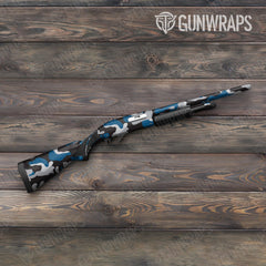 Classic Blue Tiger Shotgun Gun Skin Vinyl Wraps