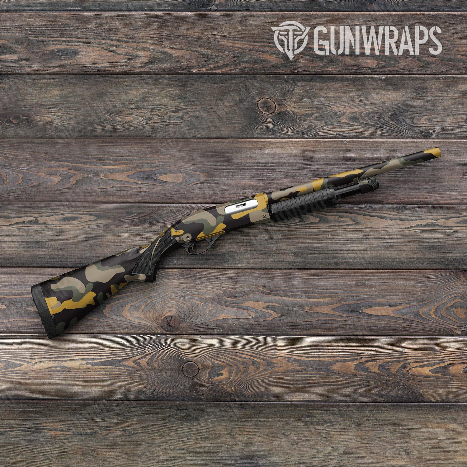 Classic Militant Yellow Shotgun Gun Skin Vinyl Wraps