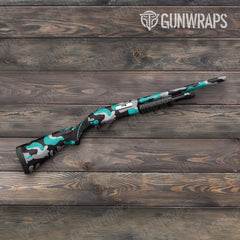 Classic Tiffany Blue Tiger Shotgun Gun Skin Vinyl Wraps