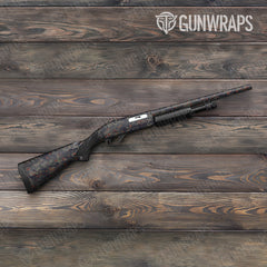Digital Blue Copper Shotgun Gun Skin Vinyl Wraps