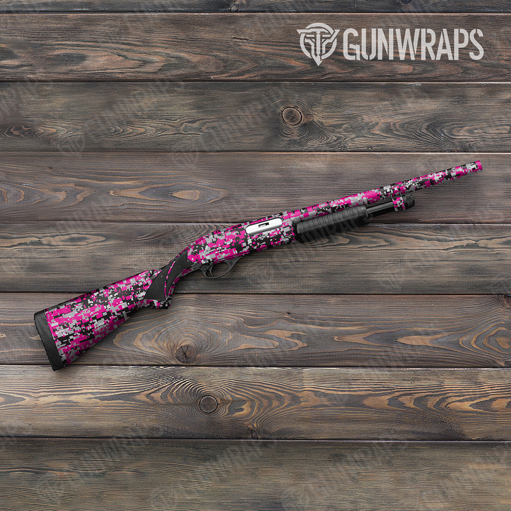 Digital Magenta Tiger Shotgun Gun Skin Vinyl Wraps