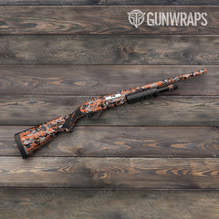 Digital Orange Tiger Shotgun Gun Skin Vinyl Wraps