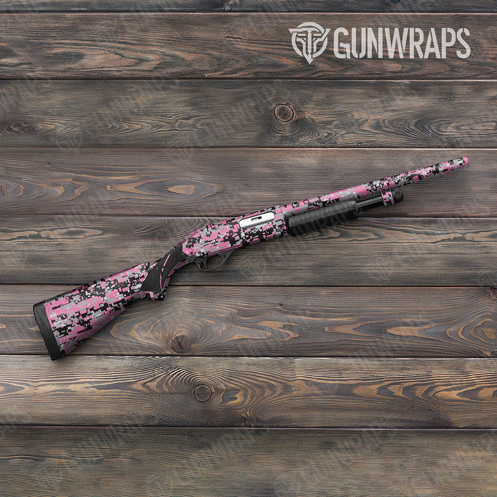 Digital Pink Tiger Shotgun Gun Skin Vinyl Wraps