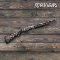 Digital Urban Orange Shotgun Gun Skin Vinyl Wraps