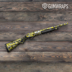 Digital Yellow Tiger Shotgun Gun Skin Vinyl Wraps