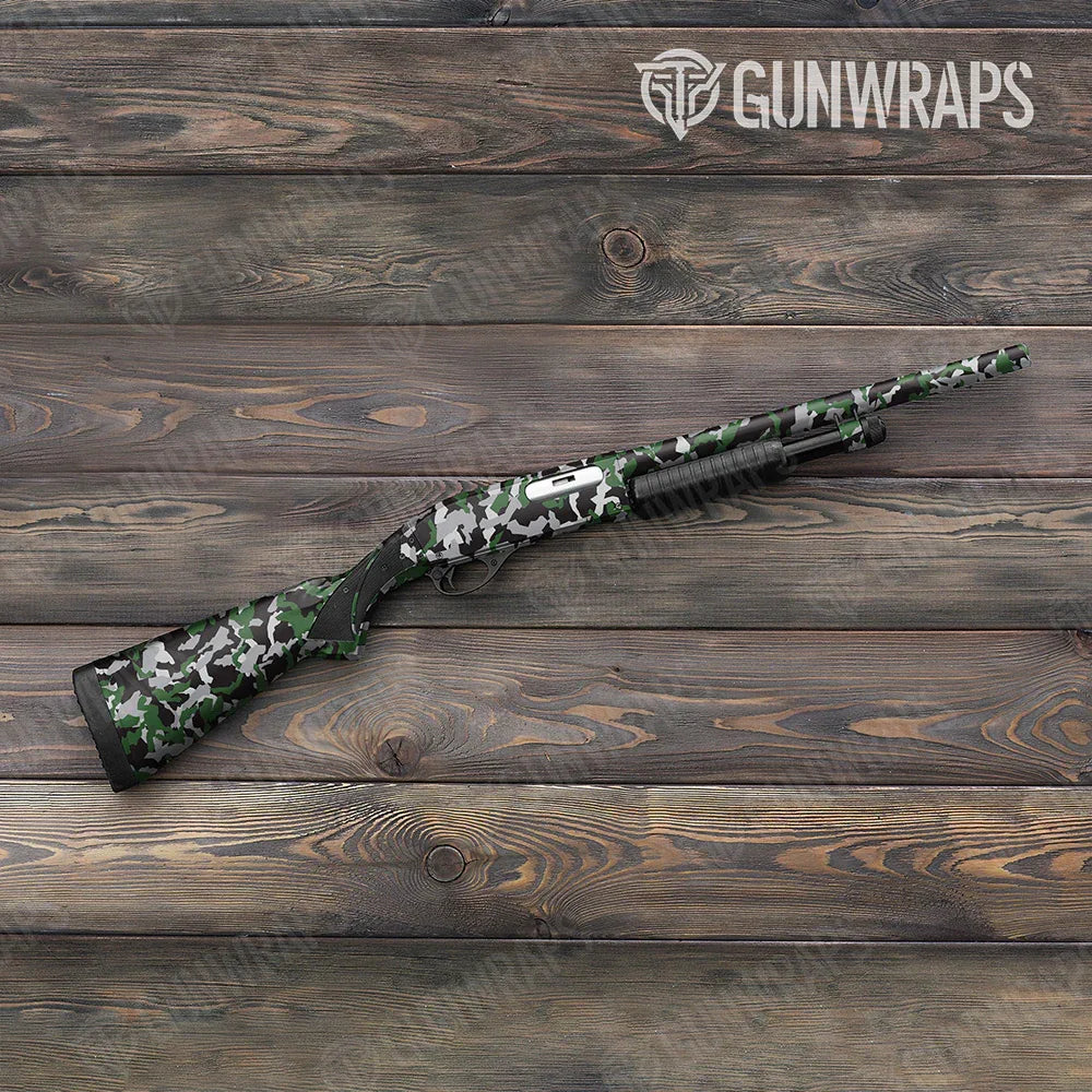 Erratic Green Tiger Shotgun Gun Skin Vinyl Wraps