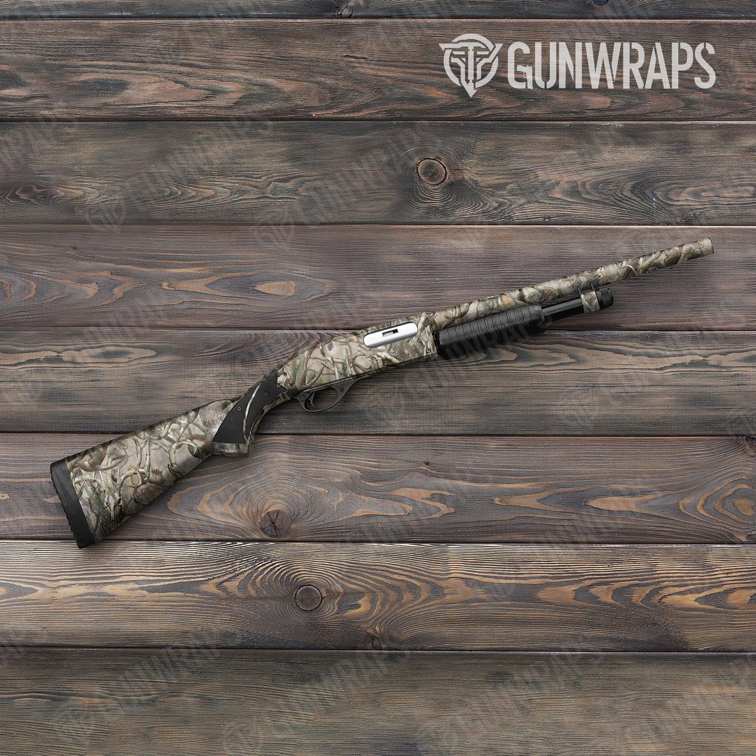 Nature Lifeless Woods Buck Skull Shotgun Gun Skin Vinyl Wraps
