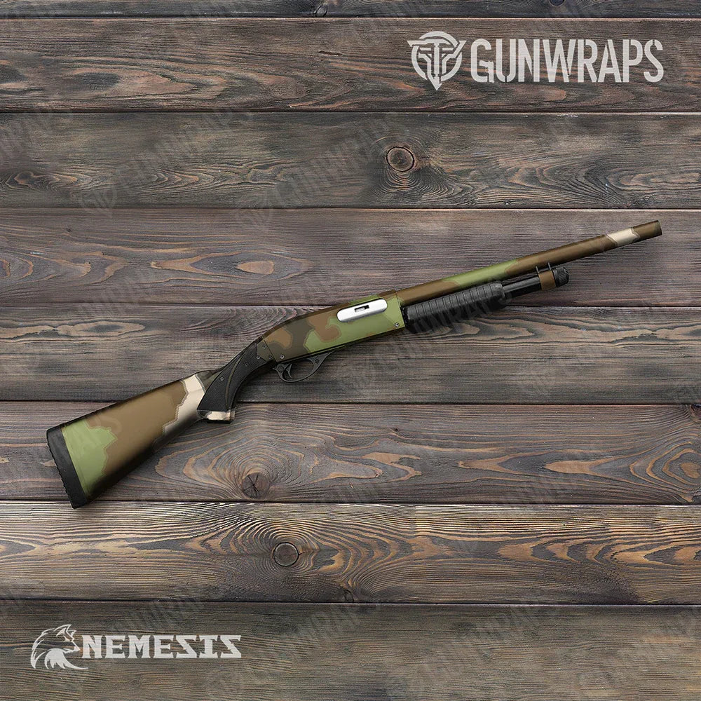 Nemesis Woodlands Wolf Shotgun Gun Skin Vinyl Wraps