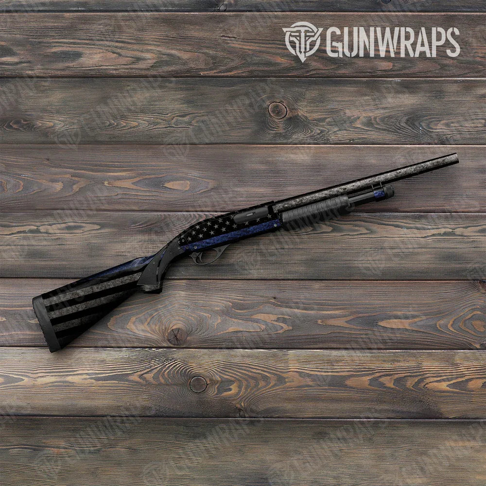 Patriotic Police Service Flag Shotgun Gun Skin Vinyl Wraps