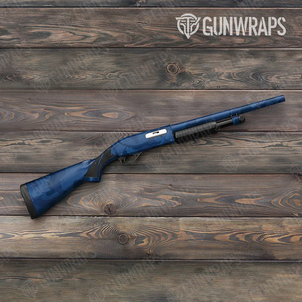 Ragged Elite Blue Shotgun Gun Skin Vinyl Wraps