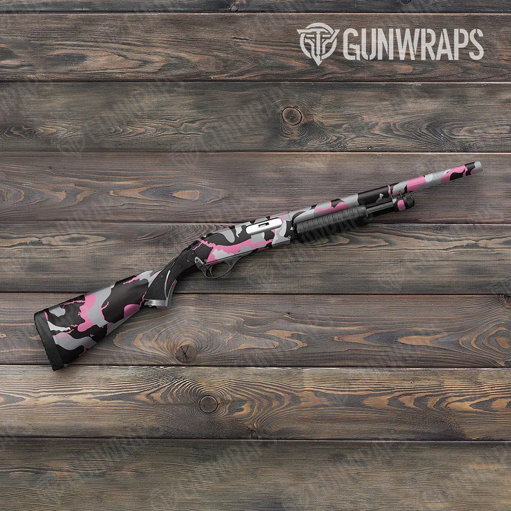 Ragged Pink Tiger Shotgun Gun Skin Vinyl Wraps