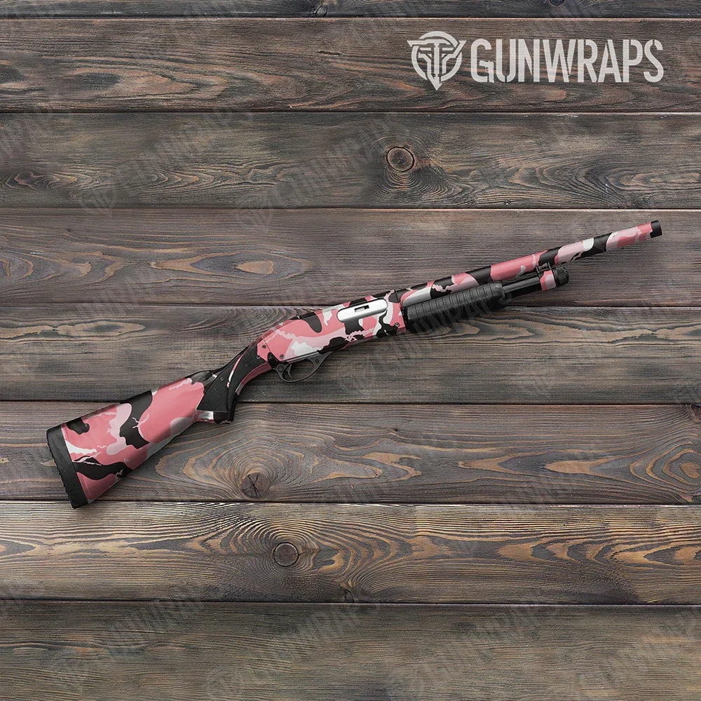 Ragged Pink Shotgun Gun Skin Vinyl Wraps