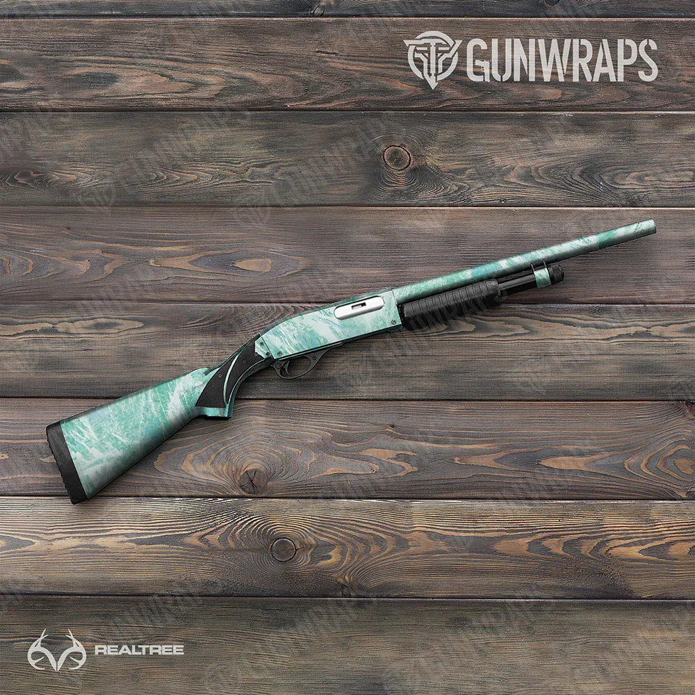 Realtree Aspect Teal Waters Shotgun Gun Skin Vinyl Wraps