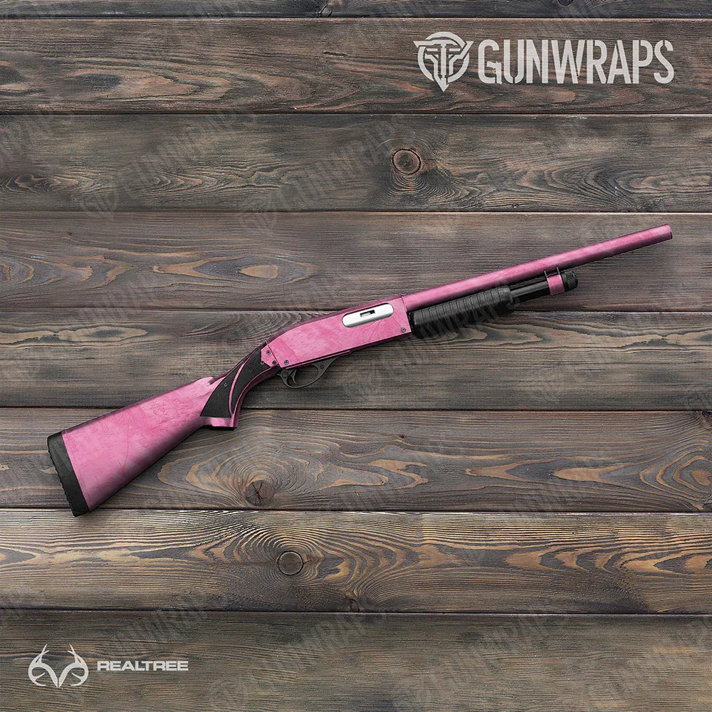 Realtree Fishing Pink Shotgun Gun Skin Vinyl Wraps