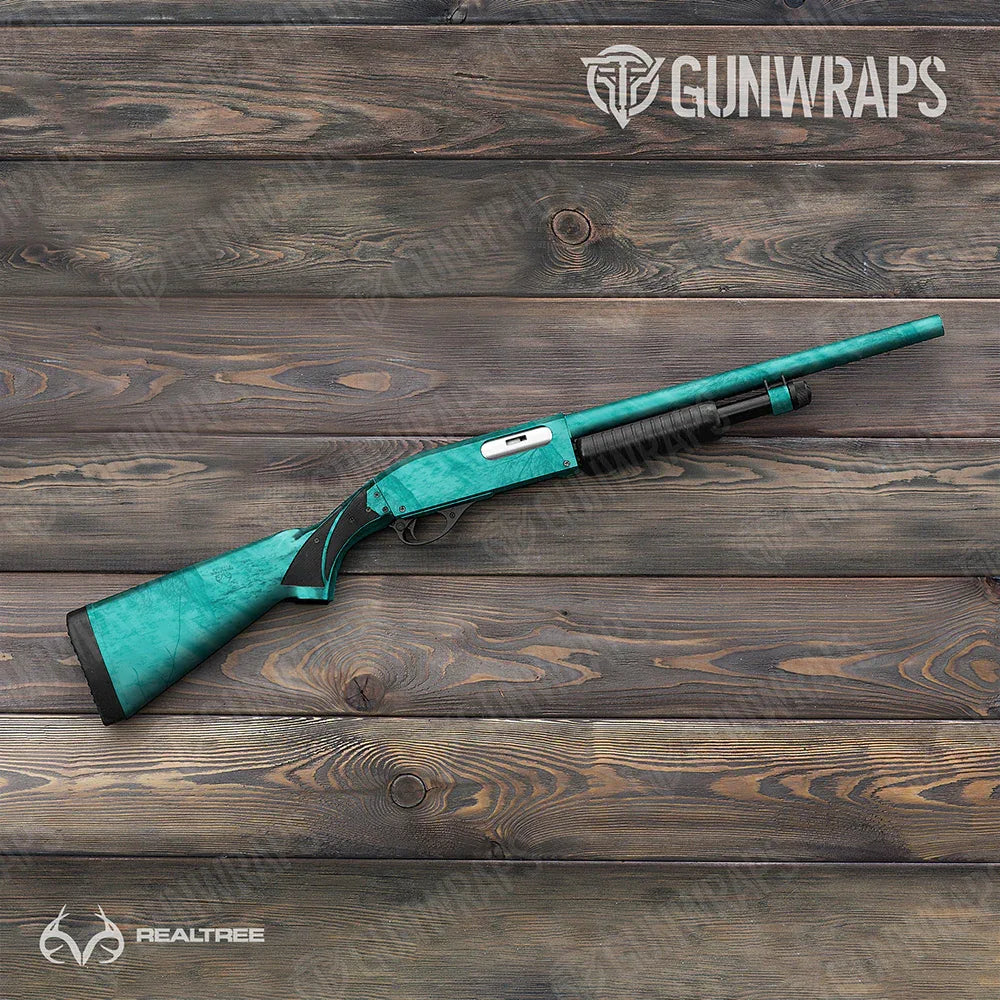 Realtree Fishing Tiffany Blue Shotgun Gun Skin Vinyl Wraps