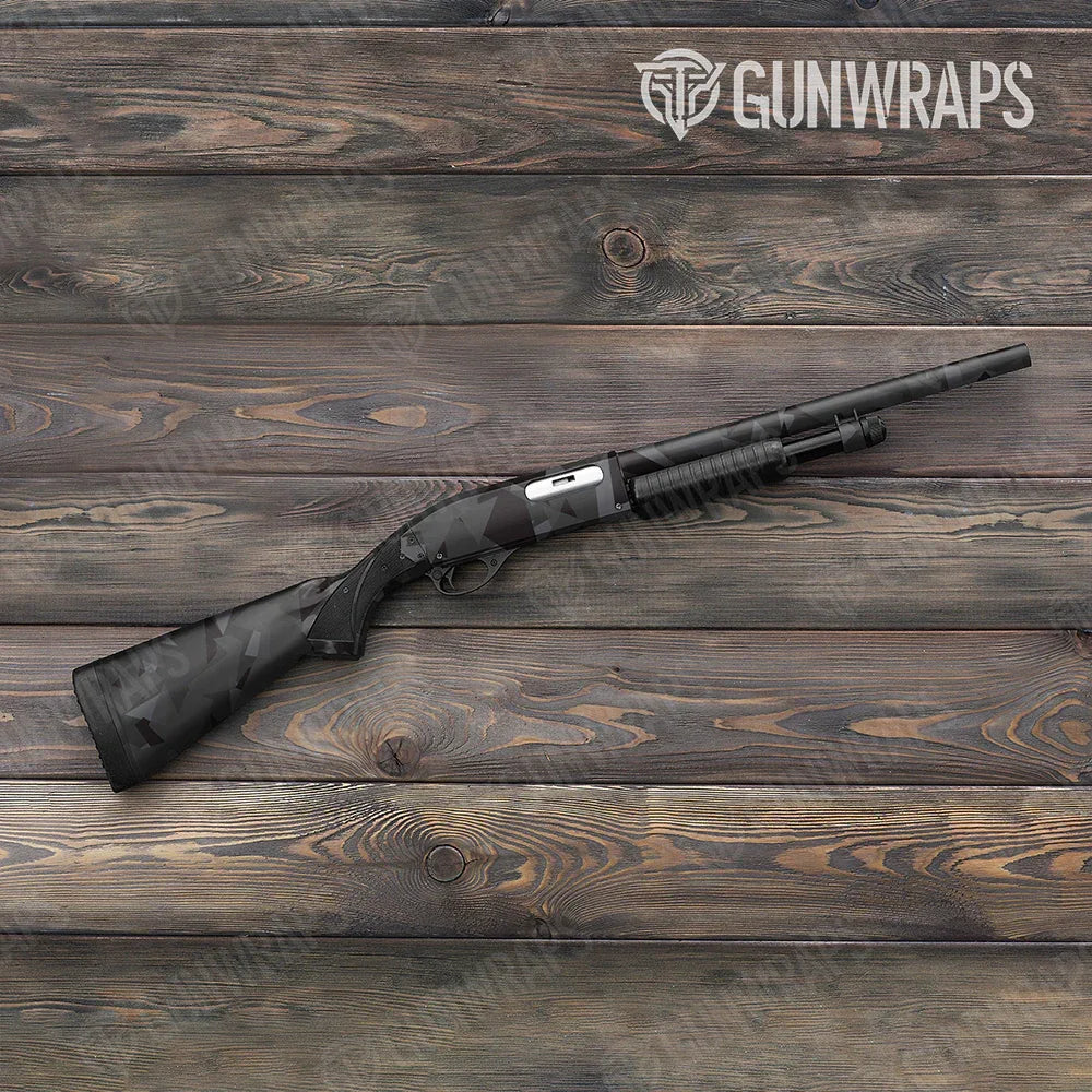Shattered Elite Black Shotgun Gun Skin Vinyl Wraps