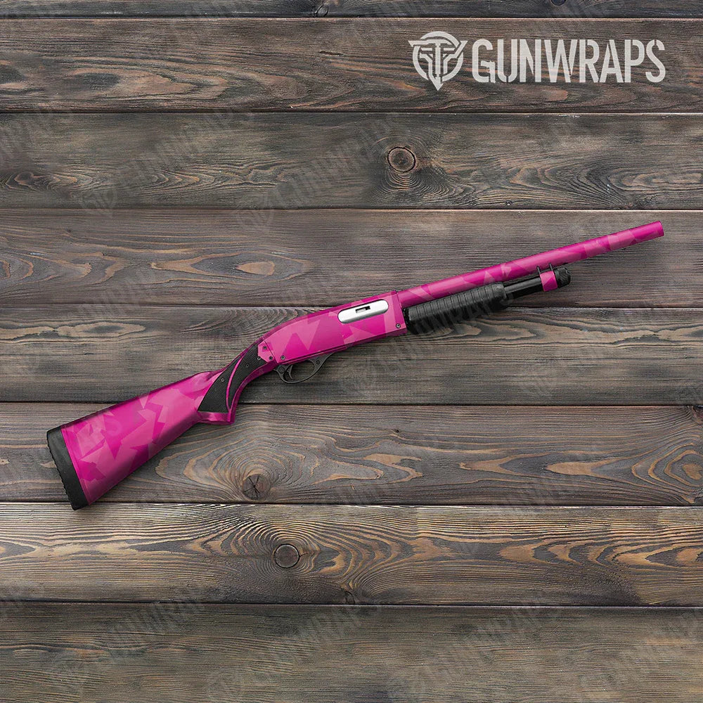 Shattered Elite Magenta Shotgun Gun Skin Vinyl Wraps